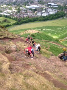 Climbing Arthurs Seat Climbing Arthurs Seat