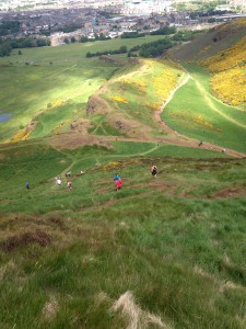 Decending Arthurs Seat Decending Arthurs Seat